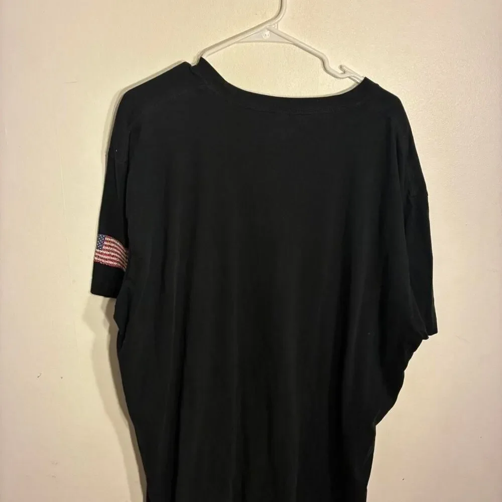 American-apparel Men's Black and Grey T-shirt
